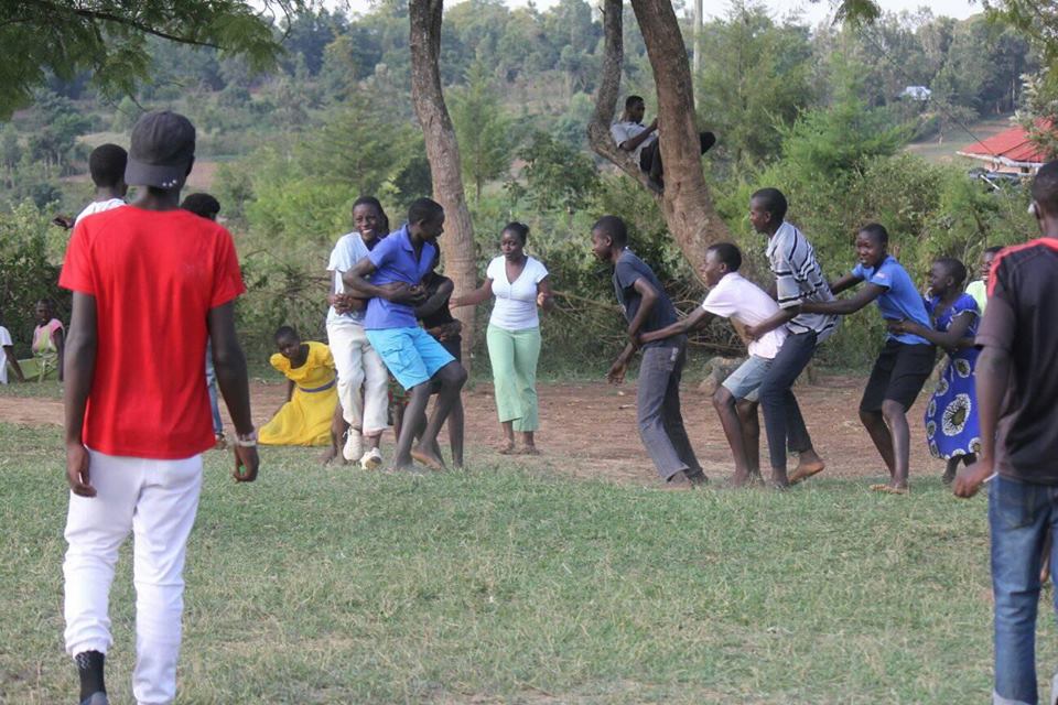 Placeholder photo: children playing tug-of-war outdoors